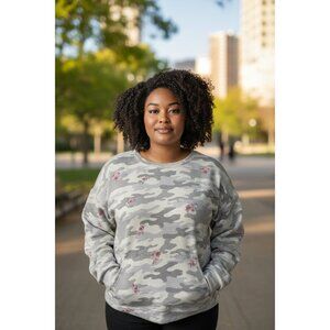 Secret Treasures Women's Camouflage Sleep Top  2X (18W-20W)